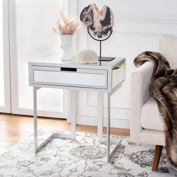 LILO 1 DRAWER MIRRORED ACCENT TABLE