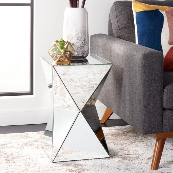 LUELLA MIRRORED ACCENT TABLE