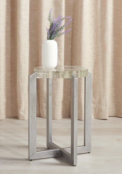 PIXIE ROUND BUBBLE GLASS ACCENT TABLE