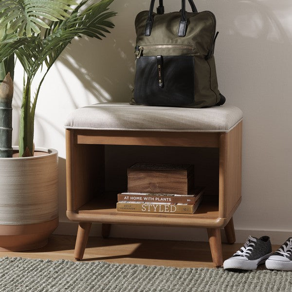 SOLO OPEN SHELF BENCH W/ CUSHION