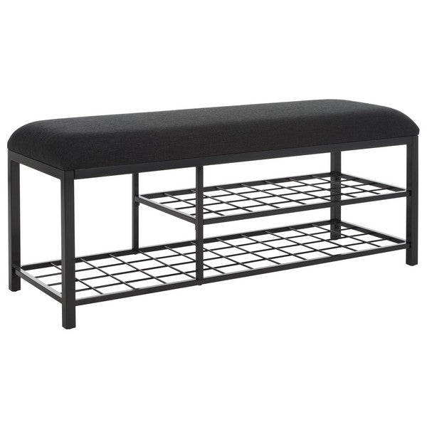 MILLIGAN OPEN SHELF BENCH W/ CUSHION