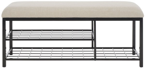 MILLIGAN OPEN SHELF BENCH W/ CUSHION