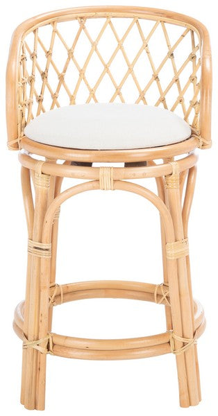 YUTA RATTAN COUNTER STOOL W/ CUSHION