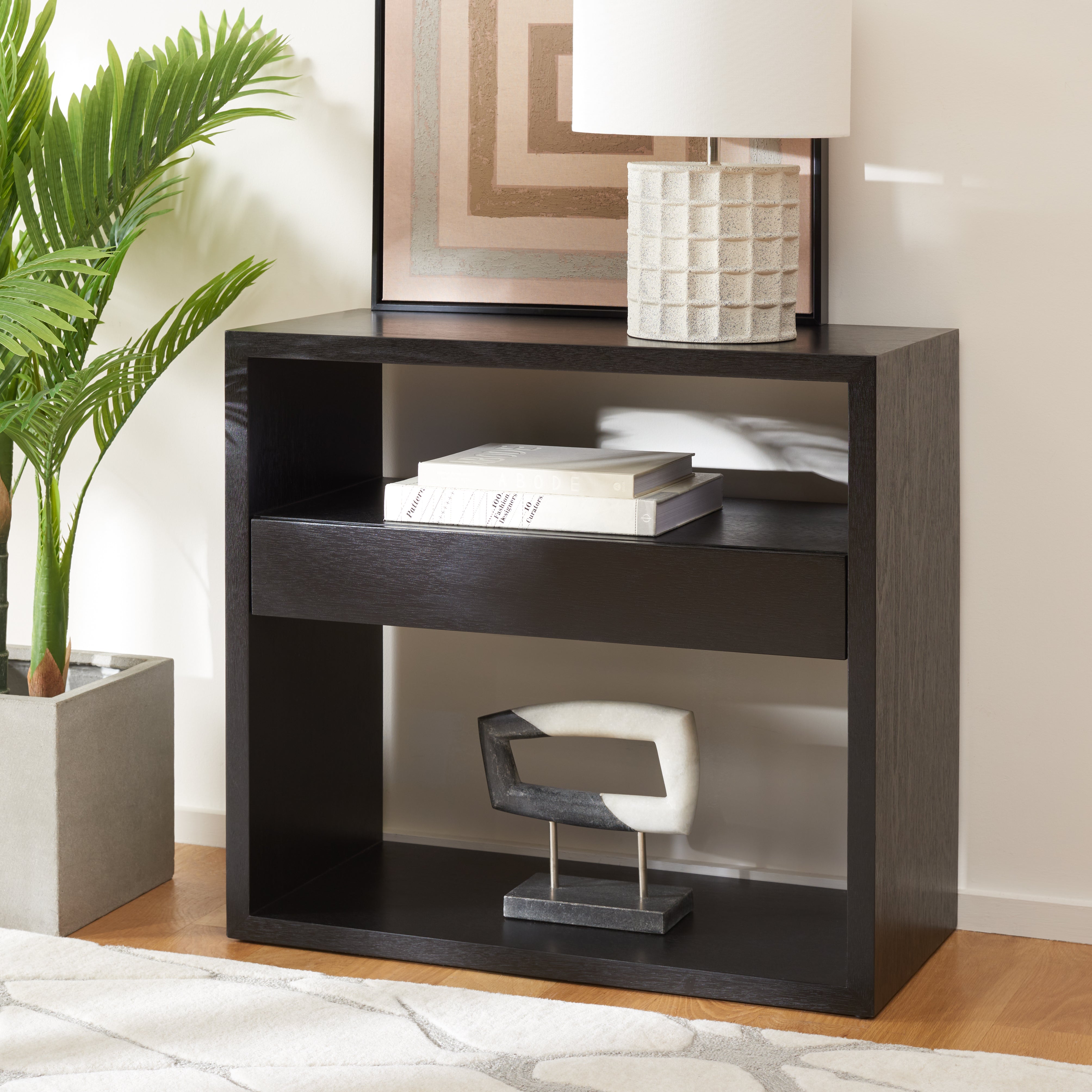 MUNSON 2 SHELF 1 DRAWER CONSOLE TABLE