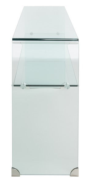 DASH TEMPERED GLASS 1 SHELF CONSOLE TABLE