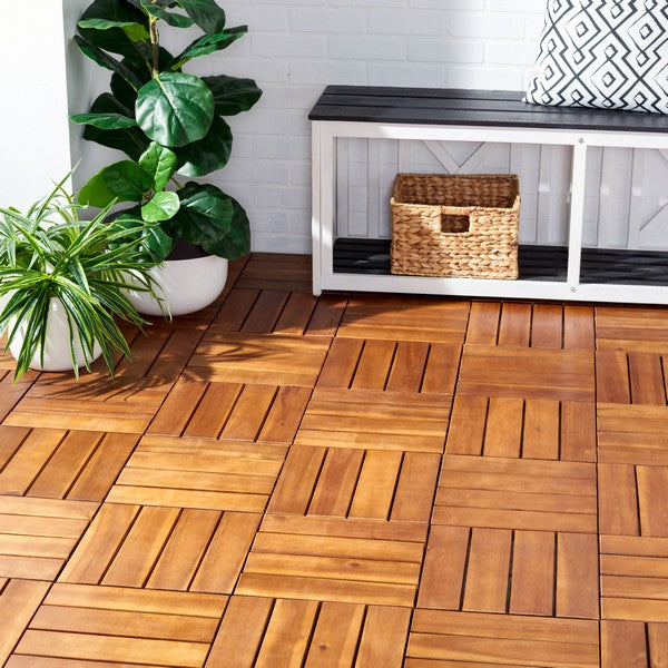 PHUKET WOODEN FLOOR TILE- 4 SLATS-ACACIA