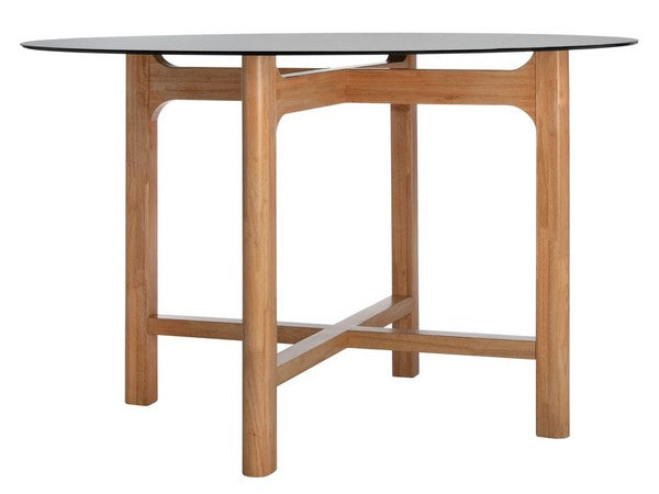 RUTHANNE ROUND GLASS DINING TABLE