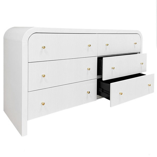 LIABELLA 6 DRAWER CURVED DRESSER