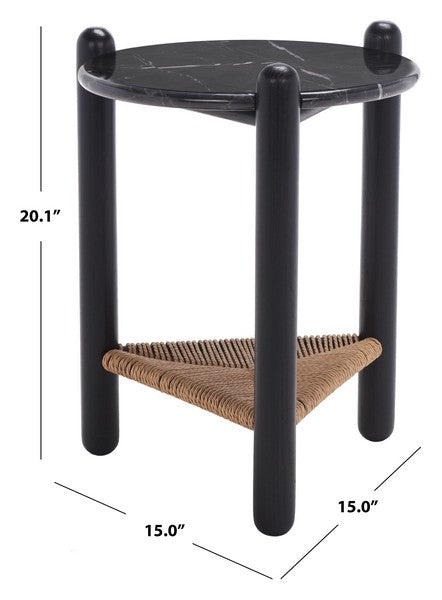 MACIANNA WOVEN SHELF ACCENT TABLE