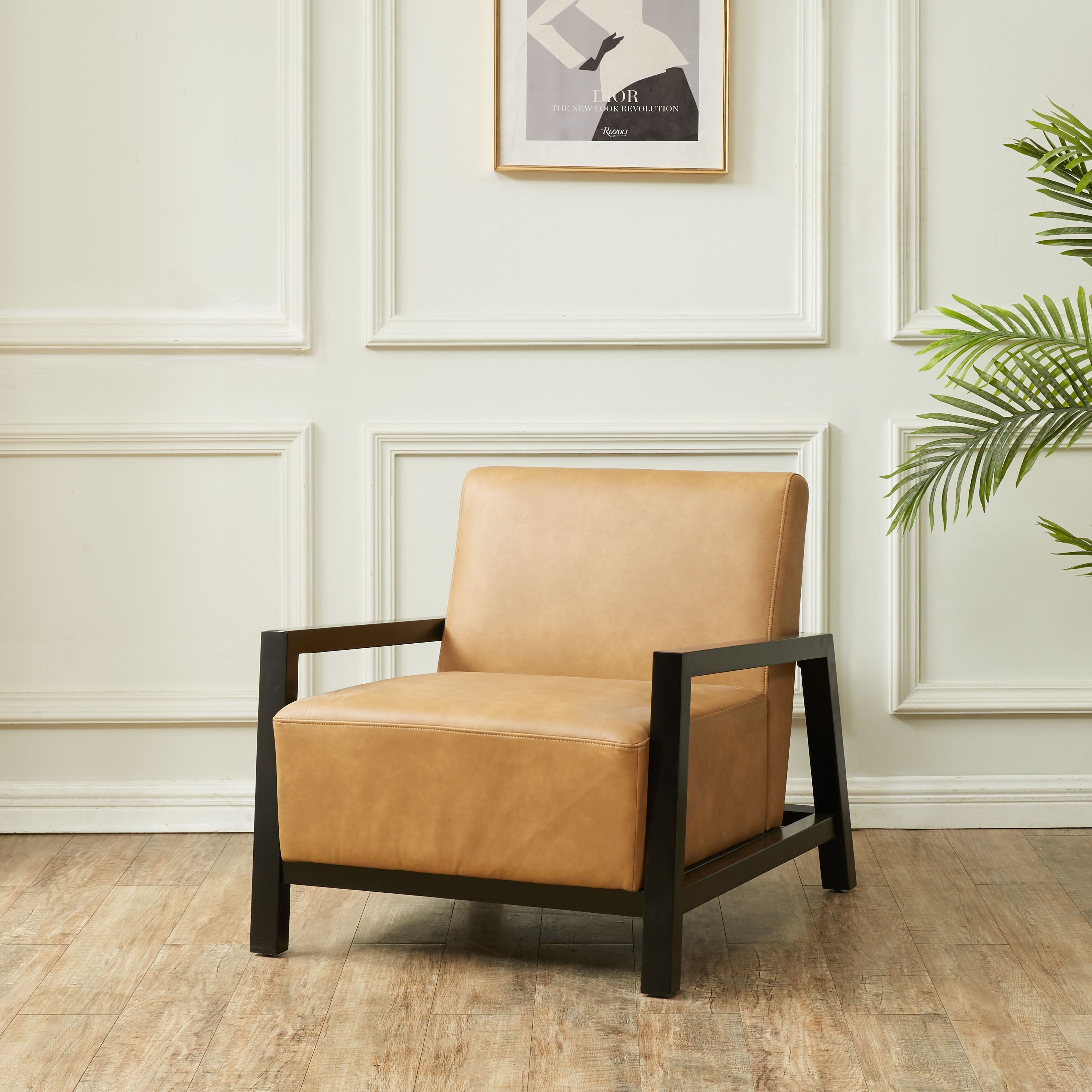 ROSELLE VEGAN LEATHER ACENT CHAIR