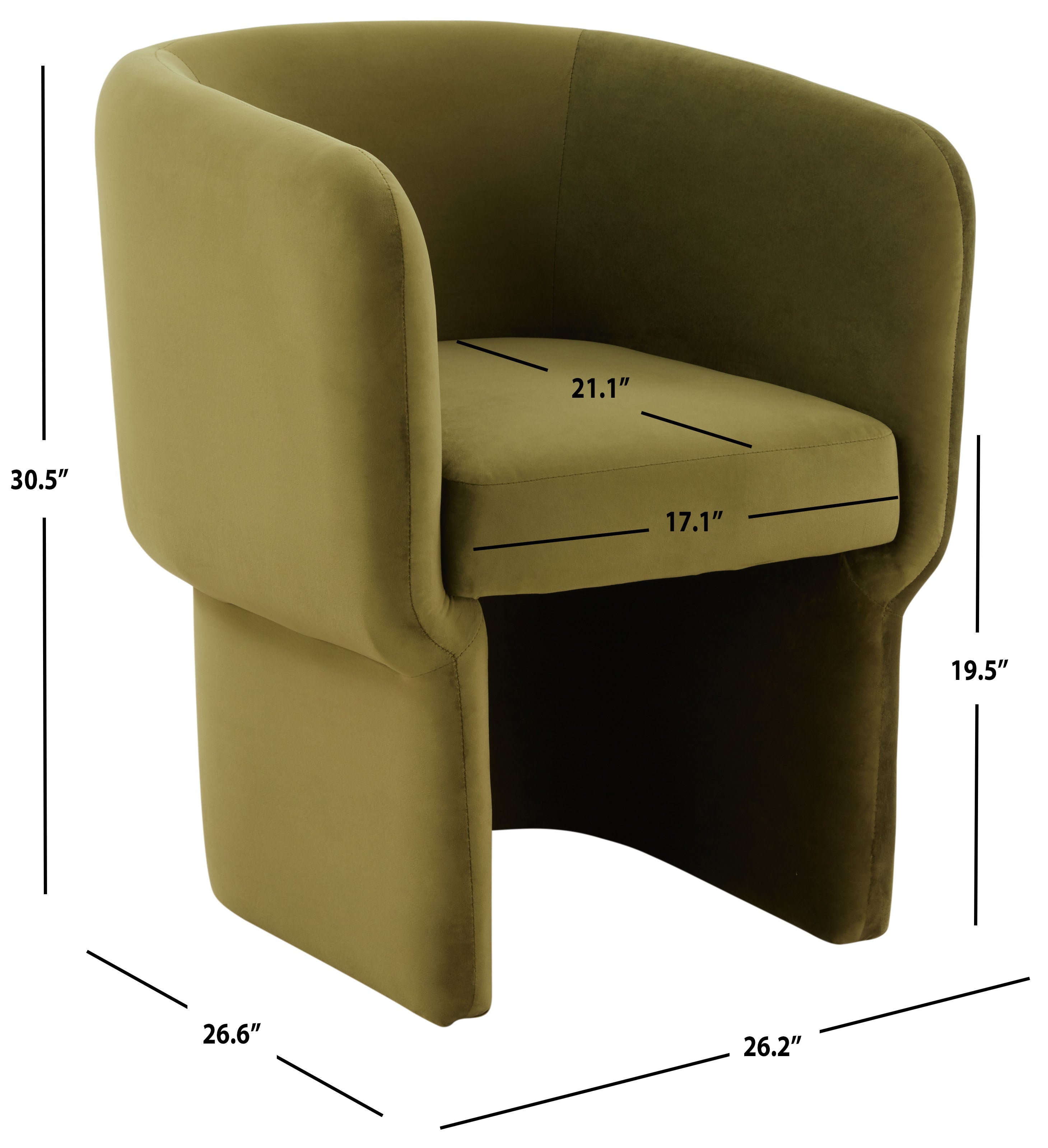 WALLY VELVET ACCENT CHAIR