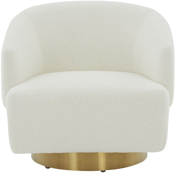 POLLYANNE BOUCLE SWIVEL ACCENT CHAIR