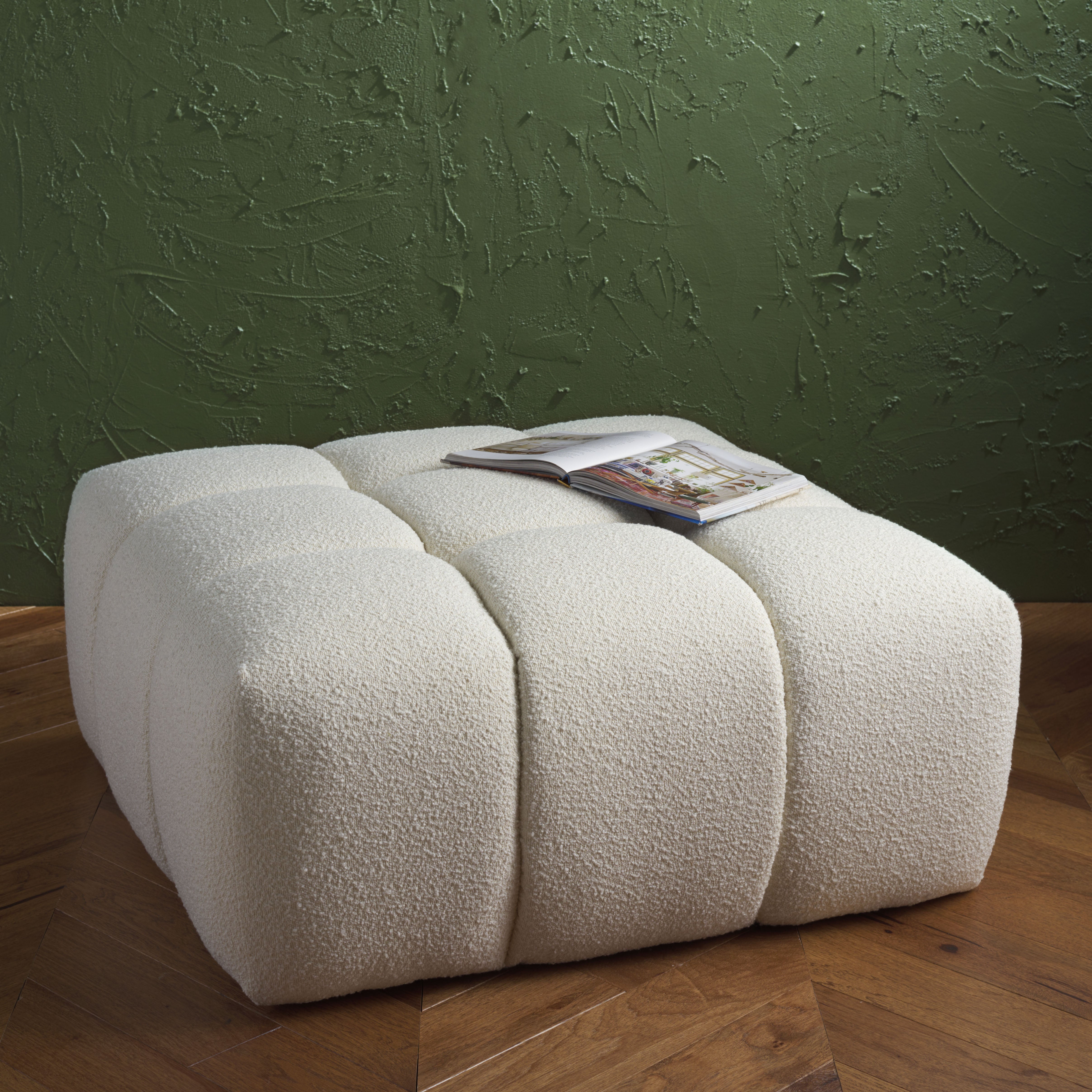 PETRYNA BOUCLE TUFTED OTTOMAN