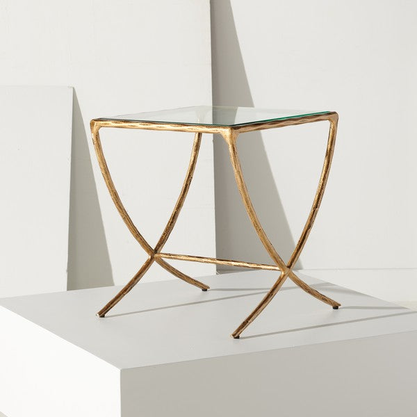 DEBBIE SQUARE METAL ACCENT TABLE