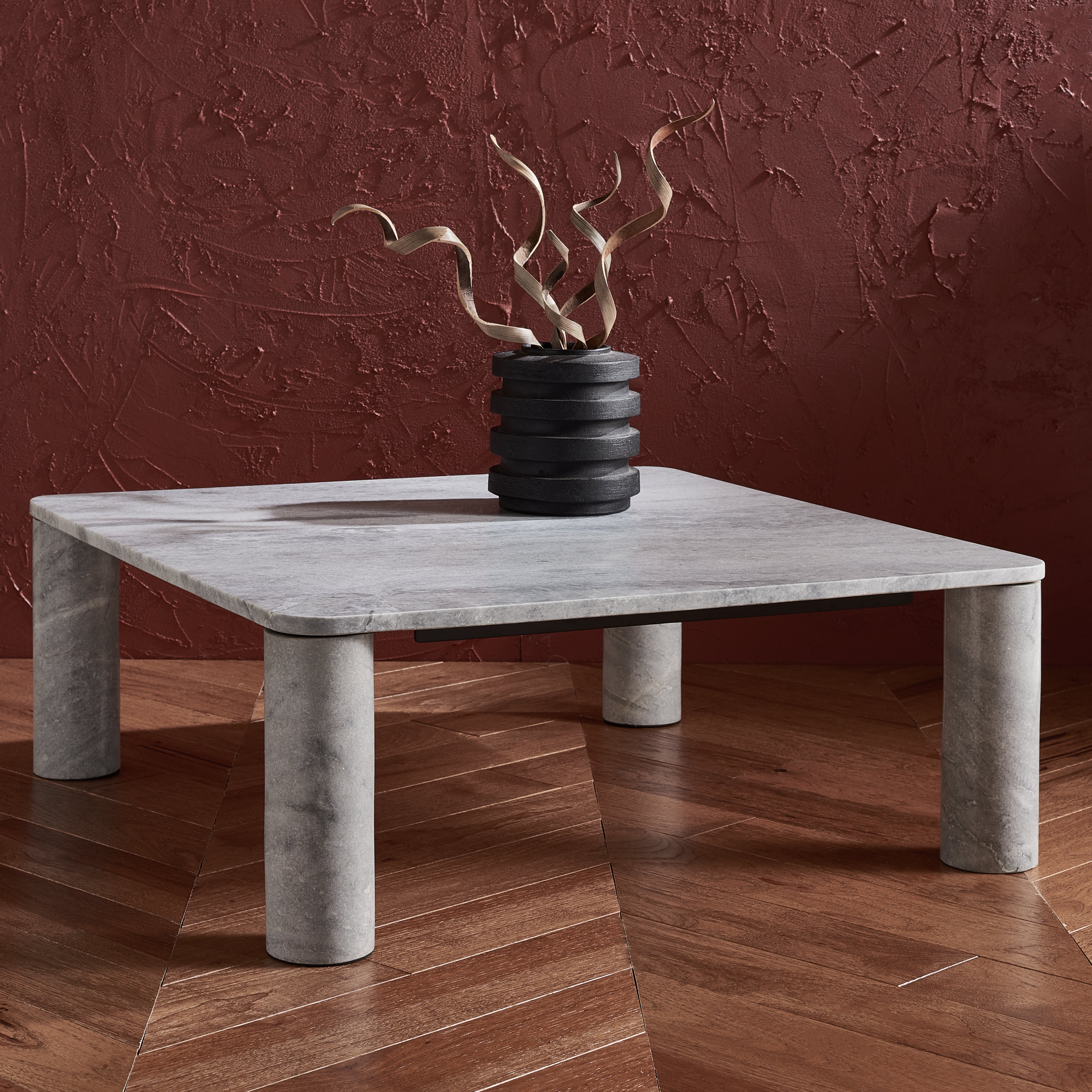 NICOLETTA SQUARE MARBLE COFFEE TABLE