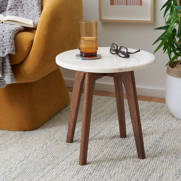 MARINI ROUND MARBLE END TABLE