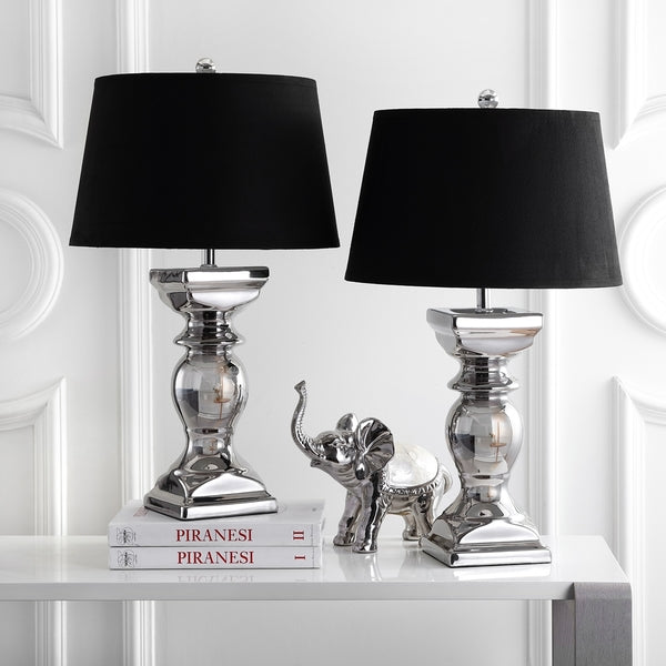 HELEN 27.5 INCH H SILVER BALUSTER LAMP (SET OF 2)