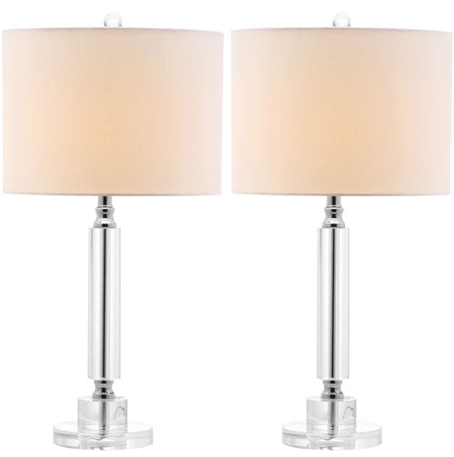 DECO 24.5 INCH H COLUMN CRYSTAL LAMP (SET OF 2)