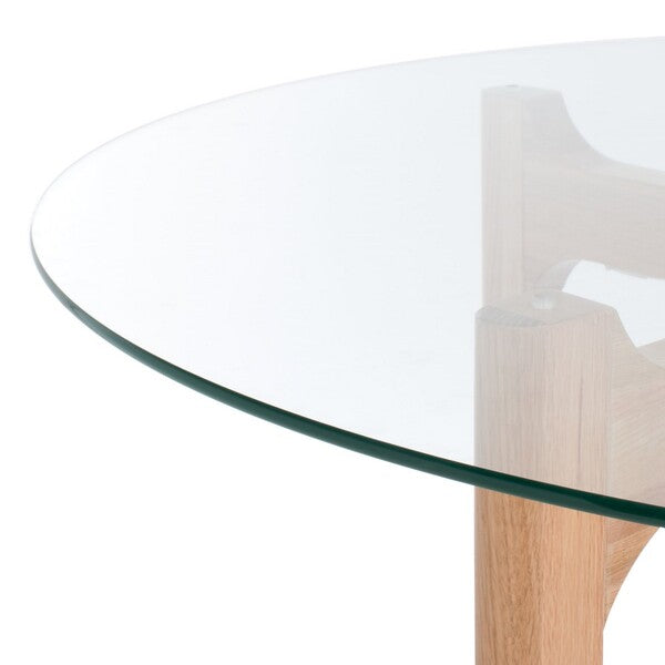 RUTHANNE ROUND GLASS DINING TABLE