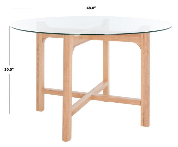 RUTHANNE ROUND GLASS DINING TABLE