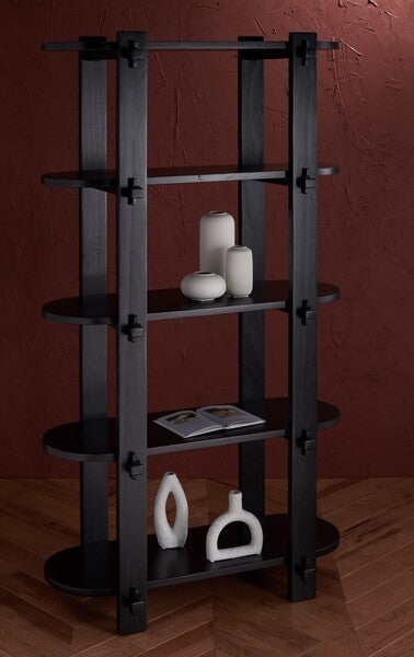 BENITO 5 SHELF WOOD BOOKCASE