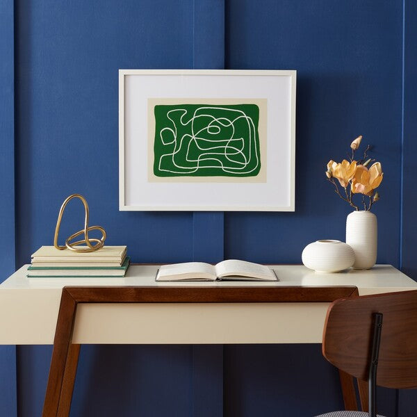 ROADMAP, 20 x 16 INCH, IVORY/GREEN, FRAMED WALL ART