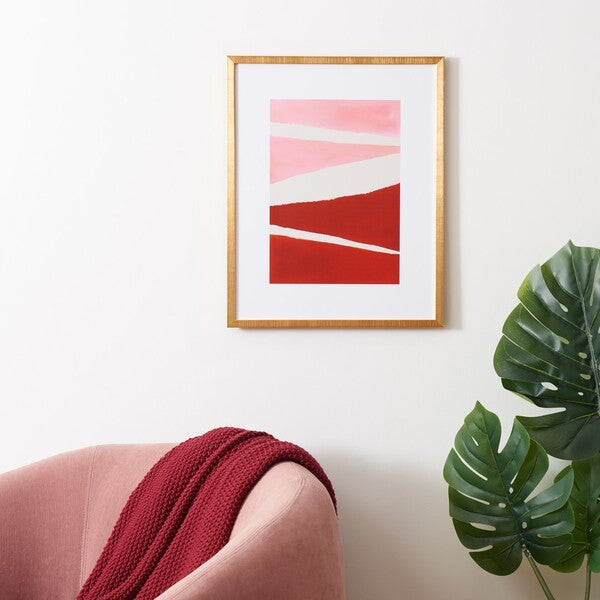 PAINT THE TOWN PINK, 16 x 20 INCH, RASPBERRY RED/PINK, FRAMED WALL ART