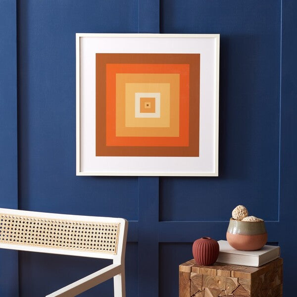 THAT 70'S GLOW, 24 x 24 INCH, GOLDEN BROWN/ORANGE, FRAMED WALL ART